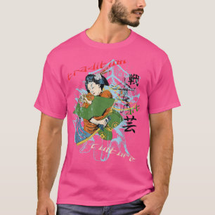 T-shirt Japonaise Geisha Kawaii Girl Kimono Samurai T-shir