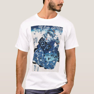 T-shirt Japonaise Geisya Woman, Kuniyoshi, Ukiyo-e