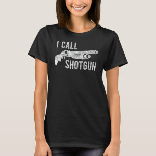 T-shirt J'Appelle Shotgun Funky Shot Gun Armes À Feu Homme