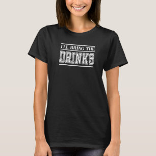 T-shirt J'apporterai les boissons de la fête de célibatair
