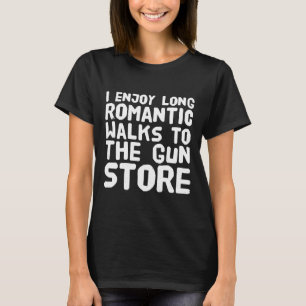 T-shirt J'apprécie de longues promenades romantiques au