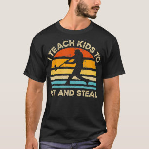 T-shirt J'Apprends Aux Enfants À Frapper Et Voler Des Vint