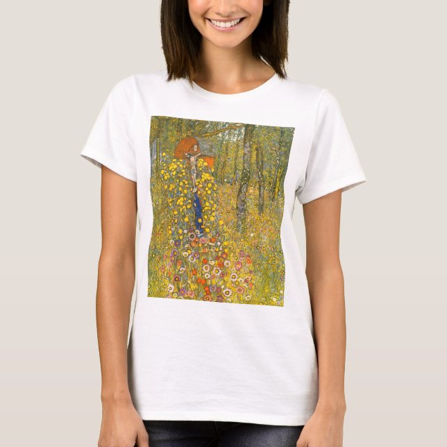 T-shirt Jardin agricole Gustav Klimt avec Crucifix (Devant)