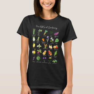 T-shirt Jardin Alphabet de légumes jardinier jardinage lég