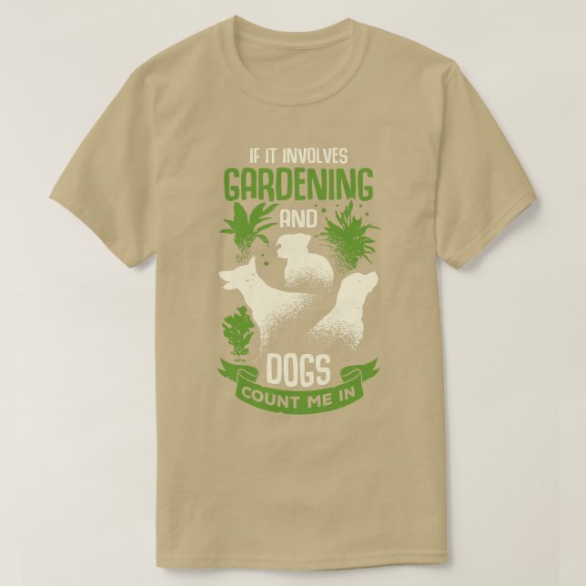 T-shirt Jardin Amoureux des chiens Gardener Cadeau (Design devant)