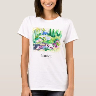 T-shirt Jardin aquarelle