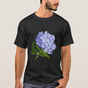 T-shirt Jardin aux fleurs d'Hydrangée violette