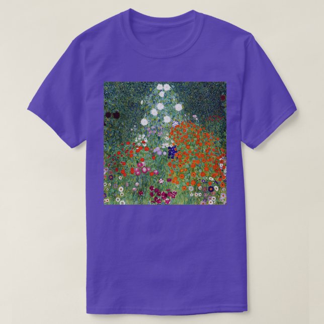 T-shirt Jardin aux fleurs Gustav Klimt (Design devant)