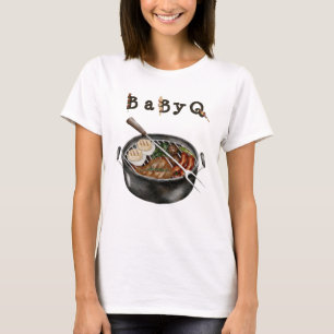T-shirt Jardin barbecue Baby shower  barbecue Mère barbecu