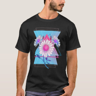 T-shirt Jardin botanique de la marguerite Vaporwave 90s Fl