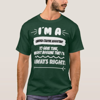 T-shirt Jardin Centre Assistant Offre d'emploi pour chaque