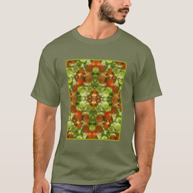 T-shirt Jardin Cherry Tomates Nature Abstraite (Devant)