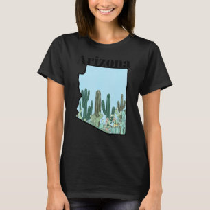 T-shirt Jardin de cactus carte de l'Arizona