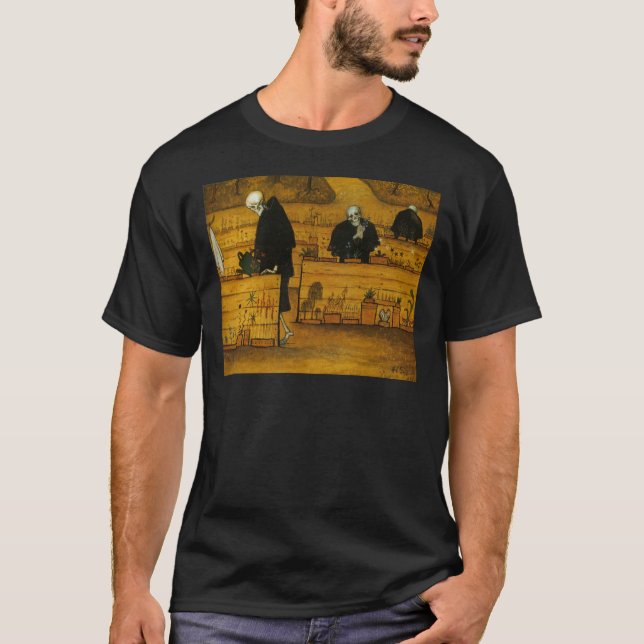 T-shirt Jardin de Hugo Simberg de la mort (Devant)