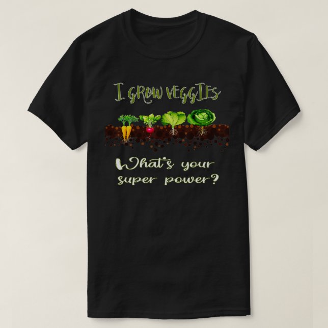 T-shirt Jardin de jardinier de légumes Funny Pun Grow Vegg (Design devant)