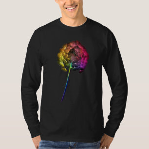 T-shirt Jardin de pissenlit de fleur d'arc-en-ciel d'artis