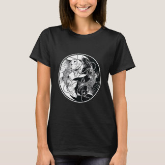 T-shirt Jardin de poissons Koi d'Asie Ying et Yang