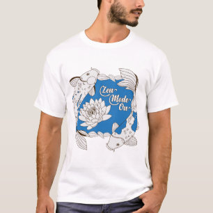 T-shirt Jardin d'eau mode Zen Art Poisson Koi