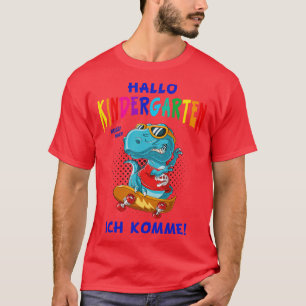 T-shirt Jardin d'enfants cadeau Dinosaur TRex Patinage d'e