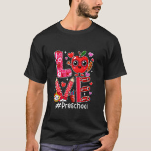 T-shirt Jardin d'enfants d'amour coeurs mignons Saint Vale