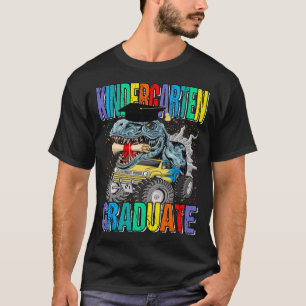 T-shirt Jardin d'enfants Diplômé Monster Truck Dinosaur T-