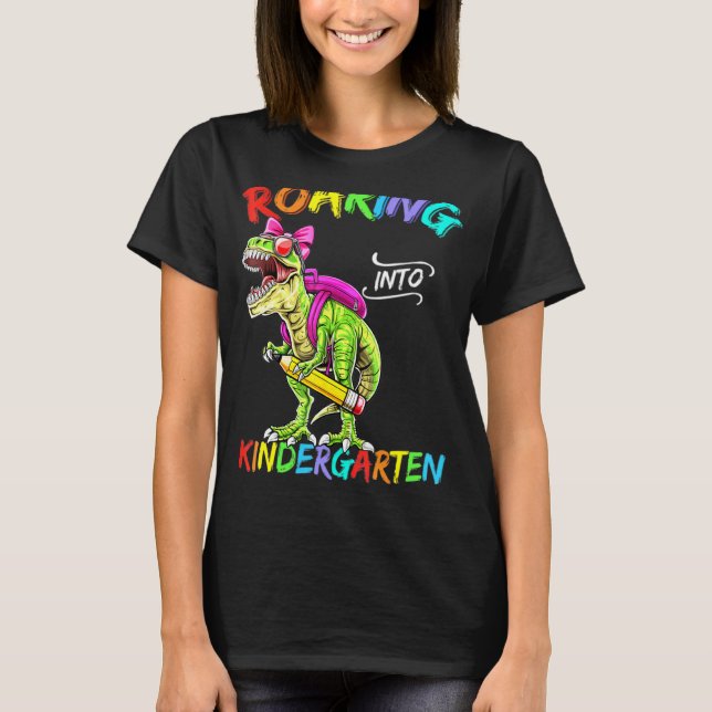 T-shirt Jardin d'enfants en ruines Dinosaur T Rex Retour à (Devant)