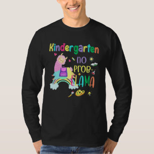 T-shirt Jardin d'enfants No Prob Llama Girls Kindergarten