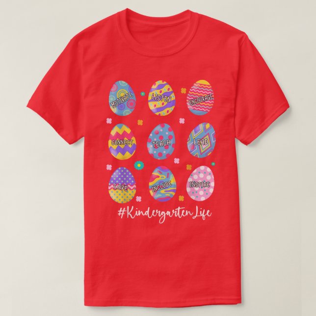 T-shirt Jardin d'enfants VieMotiver Écouter Enseigner Oeuf (Design devant)