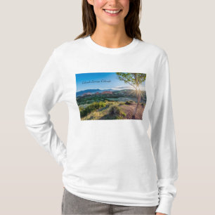 T-shirt Jardin Des Dieux Arbre Sunburst Longues Chemise À 