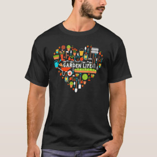 T-shirt Jardin drôle de la vie Cœur Amateur de jardinage J
