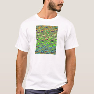 T-shirt Jardin Éclectique Enchantant À damiers Beauté Flor