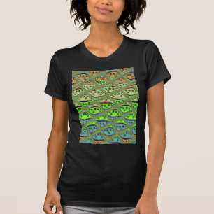 T-shirt Jardin Éclectique Enchantant À damiers Beauté Flor