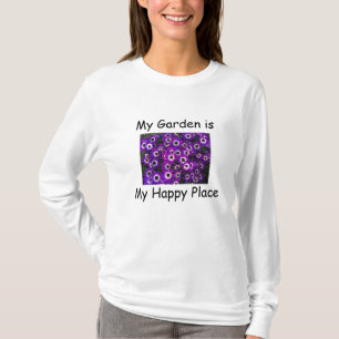 T-shirt Jardin est mon joyeux endroit Floral de fleurs vio