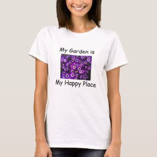 T-shirt Jardin est mon joyeux endroit Floral de fleurs vio