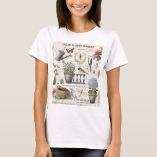 T-shirt Jardin fleuri Vintage