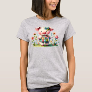T-shirt Jardin floral de la pêche à la palme