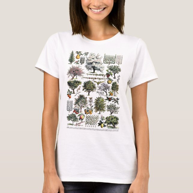 T-shirt Jardin Flower Arbres nature Fruits arbres Pruning (Devant)
