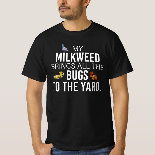 T-shirt Jardin, l'algue amène des bogues au papillon de tr (Devant)