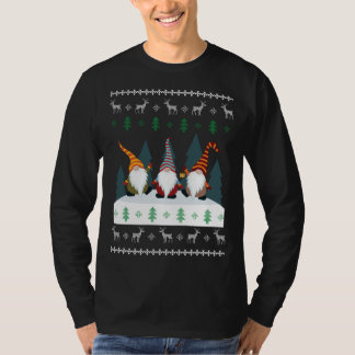 T-shirt Jardin mignon Gnomes Xmas Elf Noël moche