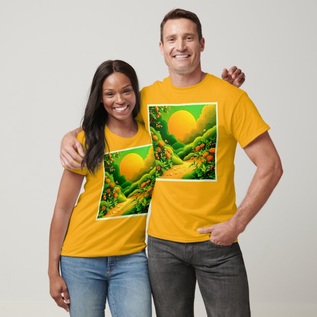 T-shirt Jardin Orange Luxuriant (Unisexe)