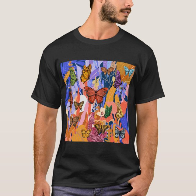 T-shirt jardin papillon (Devant)
