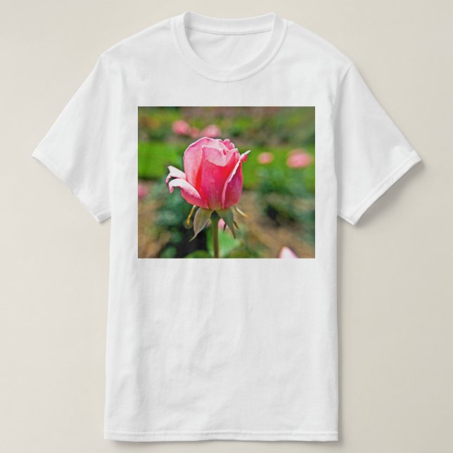 T-shirt Jardin rose rose (Design devant)
