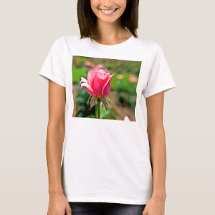 T-shirt Jardin rose rose