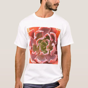 T-shirt Jardin superbe Les tons roses Succulents Art réali