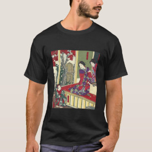 T-shirt jardin zen automne érable kimono japonais geisha