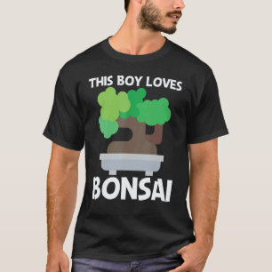 T-shirt Jardinage 4\Bonsaï Cool Pour Garçons Enfants Arbre