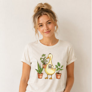 T-shirt Jardinage d'oie alimenté par les plantes et le caf