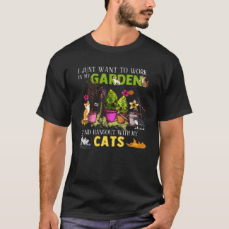 T-shirt Jardinage Et Étanchéité Avec Chats Gardener Végéta