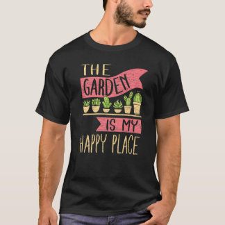 T-shirt Jardinage Gardener Le Jardin Est Mon Heureux Endro