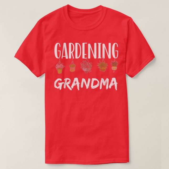 T-shirt Jardinage grand-mère jardinier jardin grand-Plante (Design devant)